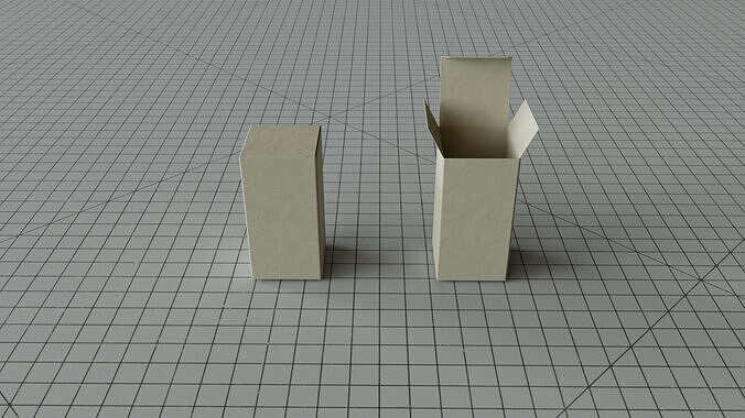Paper Box Mockup Cuboid 3D model