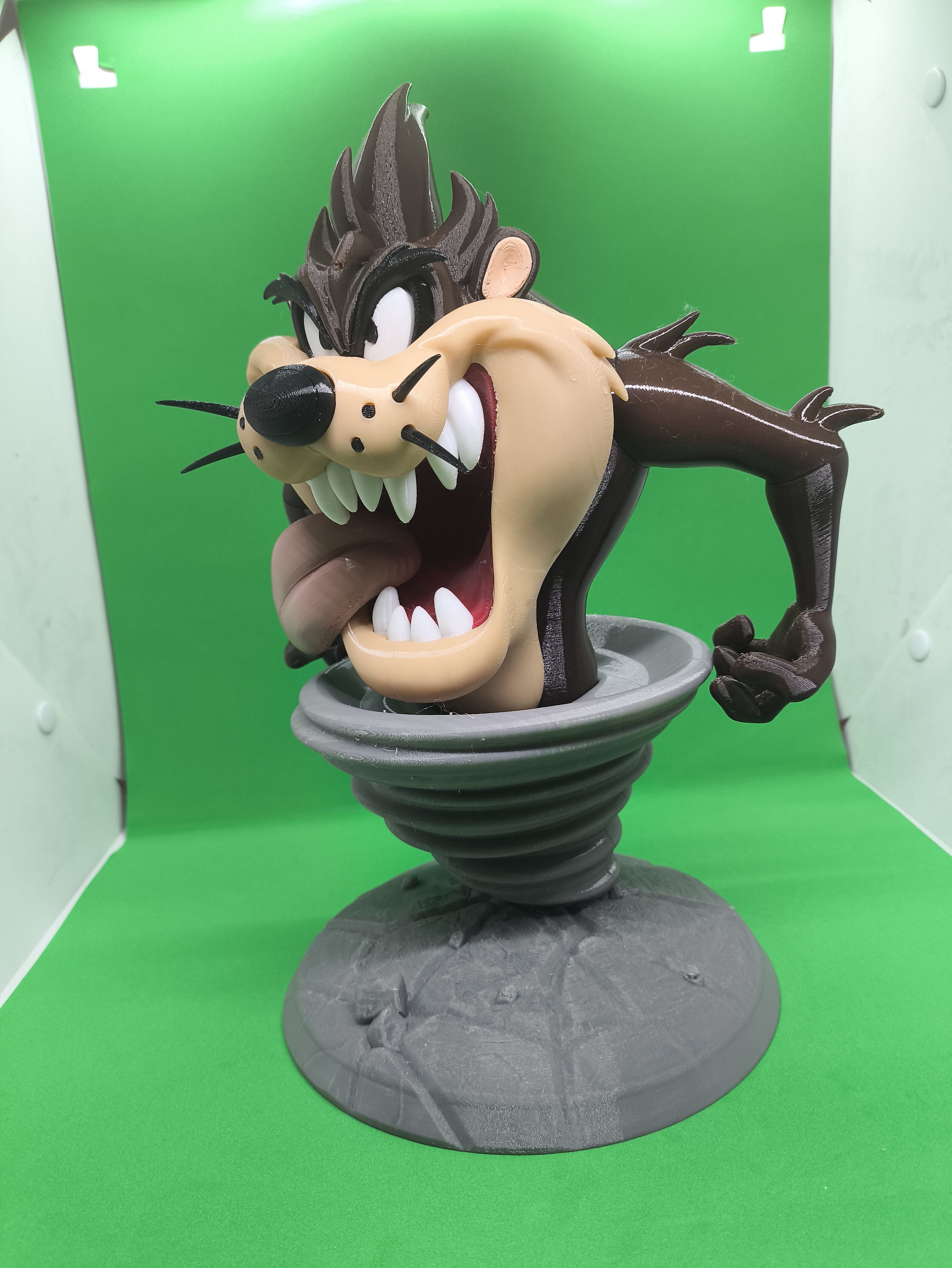 Tasmanian Devil with Tornado MULTIPARTS AND 3MF 3D print model_6
