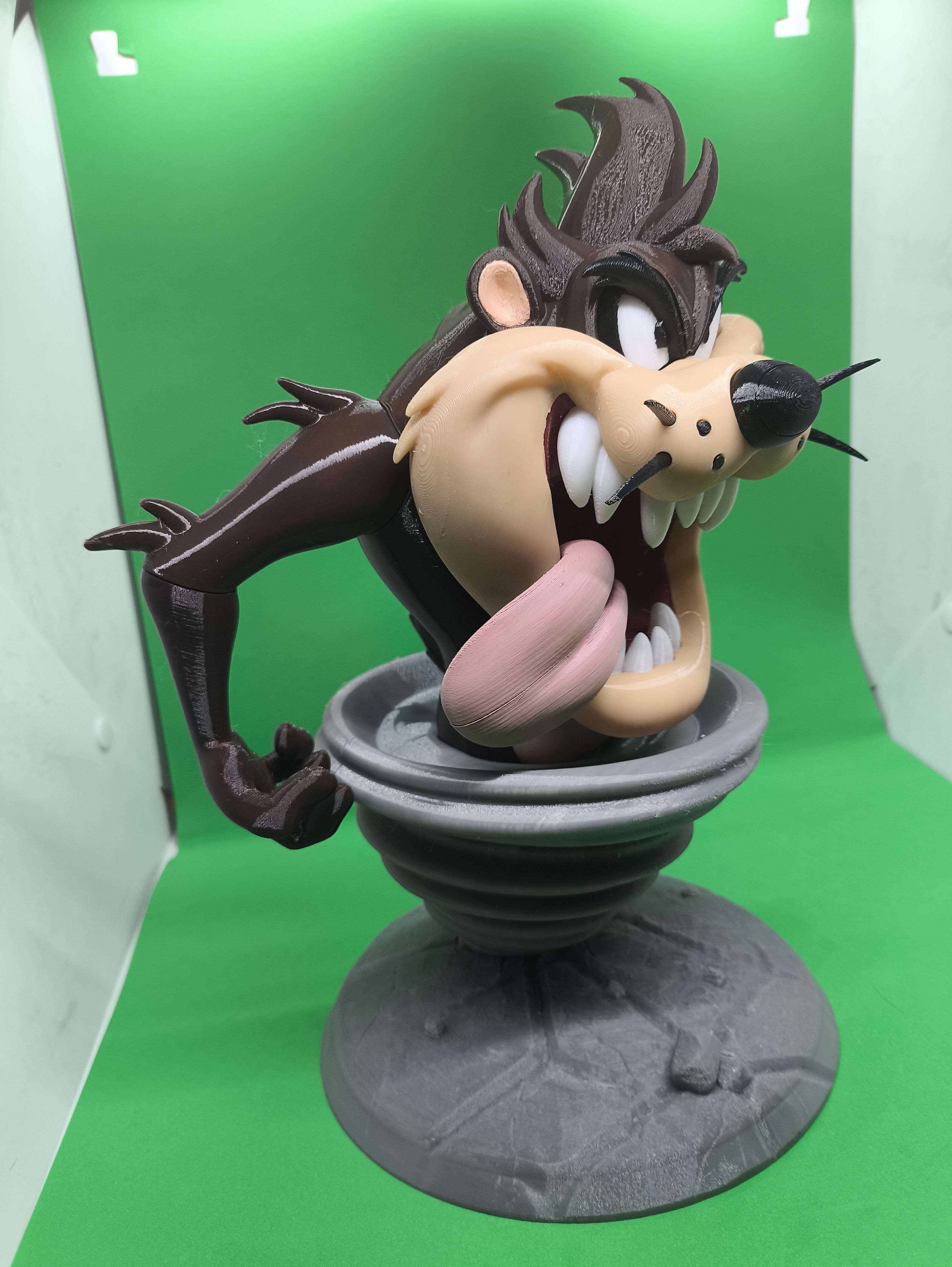 Tasmanian Devil with Tornado MULTIPARTS AND 3MF 3D print model_5