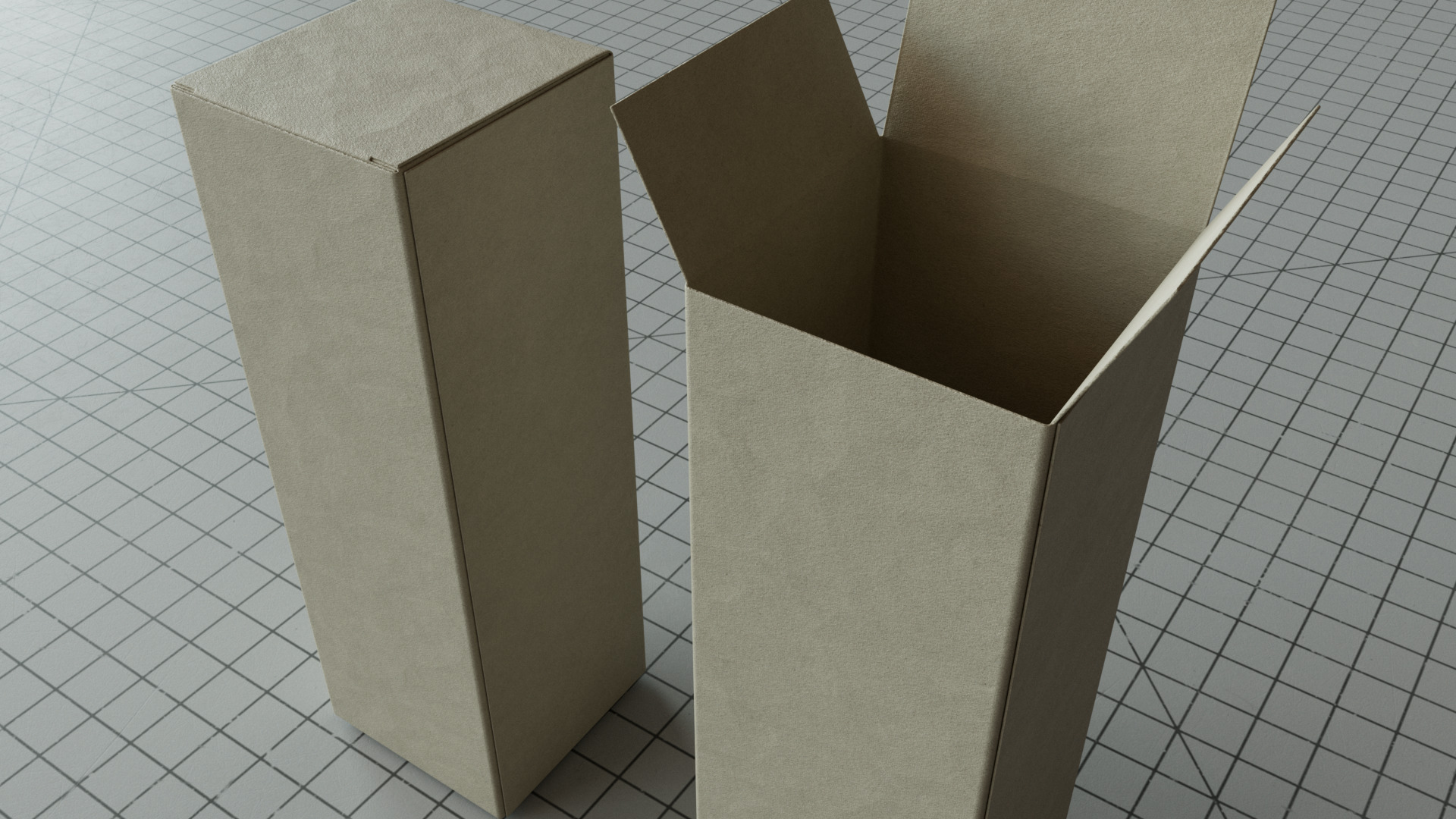 Paper Box Clamshell 3D model_2