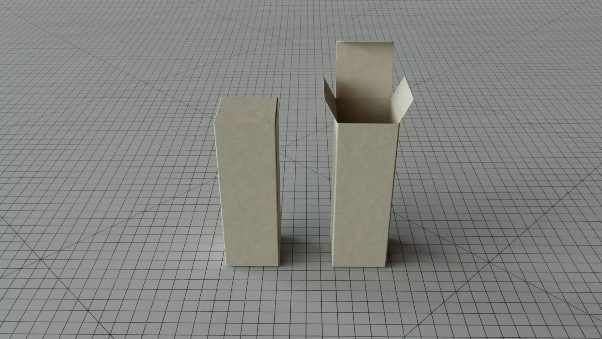Paper Box Clamshell 3D model_0