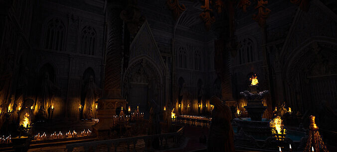 Sanctum of Eternal Flame  Dark Ritual Temple Environment 3D model