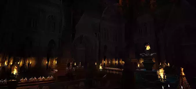 Sanctum of Eternal Flame  Dark Ritual Temple Environment