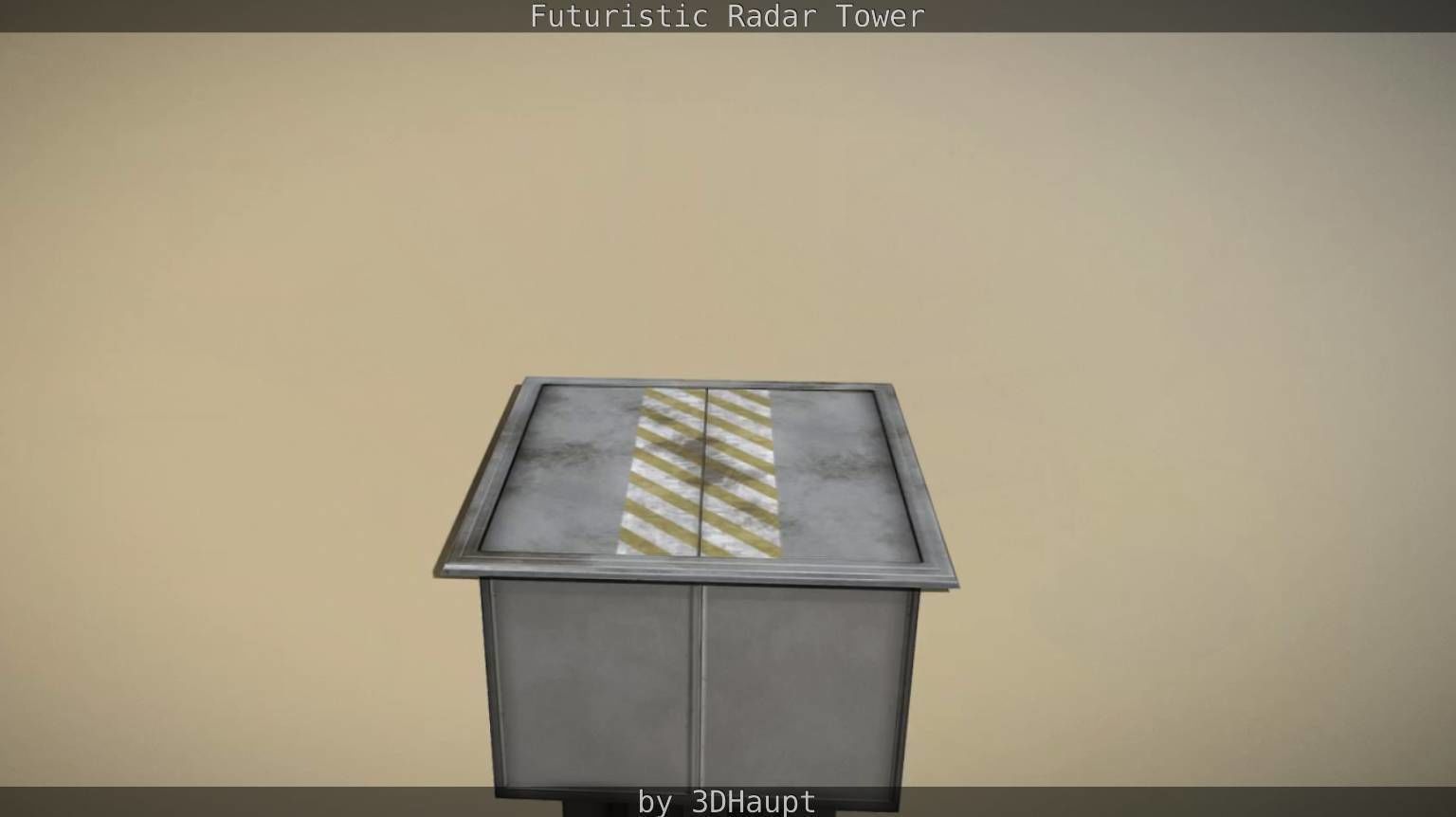 Futuristic Radar Tower Low-poly 3D model_17