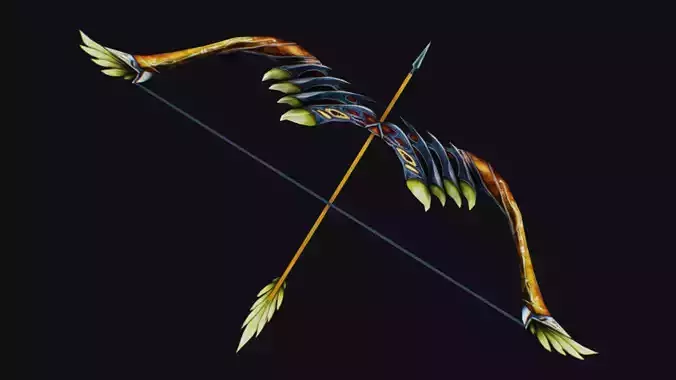 Bow Fantasy Wooden Throw Weapon Firearms Legendary Equipment