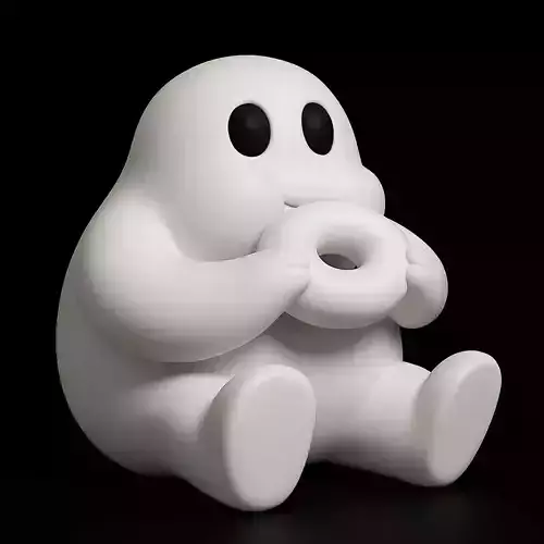  Cutie Donut Ghost Rigging toy 3D print model