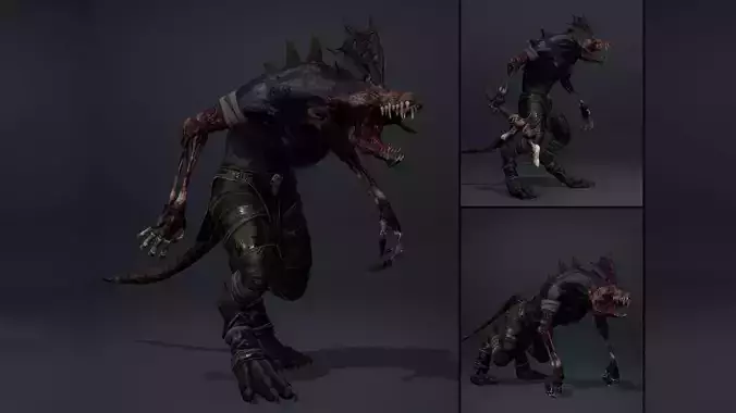 Venomclaw Damaged Low-poly 3D model