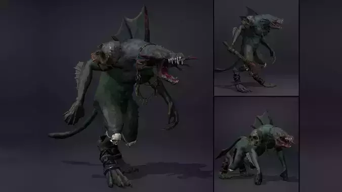 Venomclaw Furry Brutal Low-poly 3D model