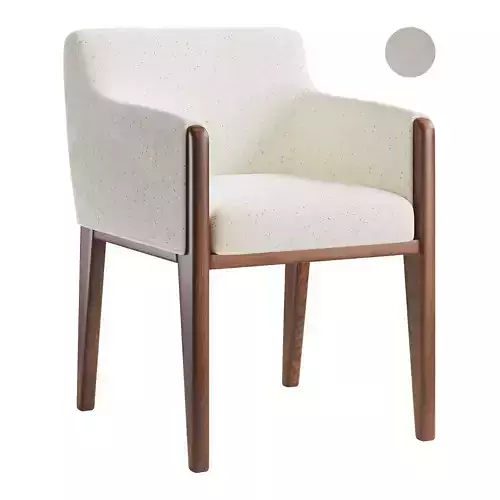 Casa Viva Ivory White Upholstered Dining Armchair