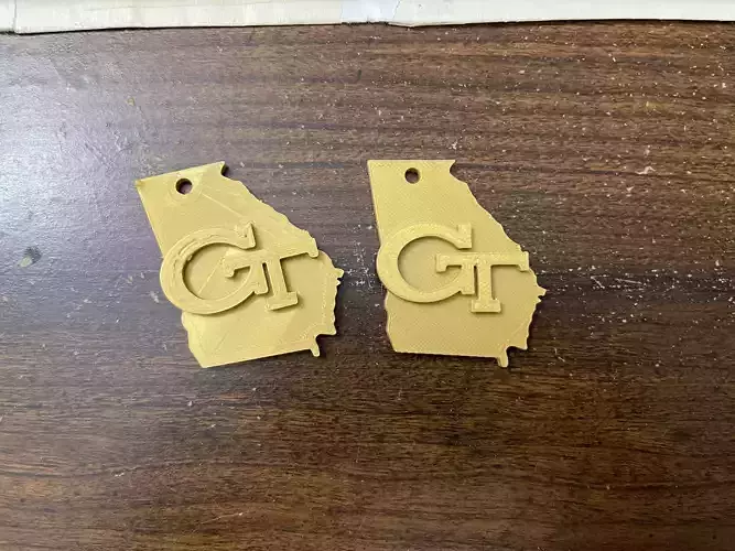 Georgia Tech Keychain 3D print model
