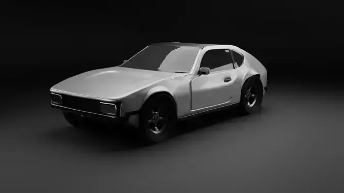 Retro Coupe GT  Car 3D Model  3D model