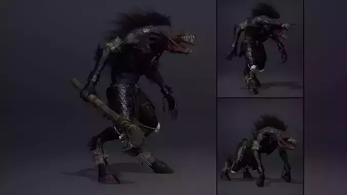 Venom Barbarian Arm2 Low-poly 3D model