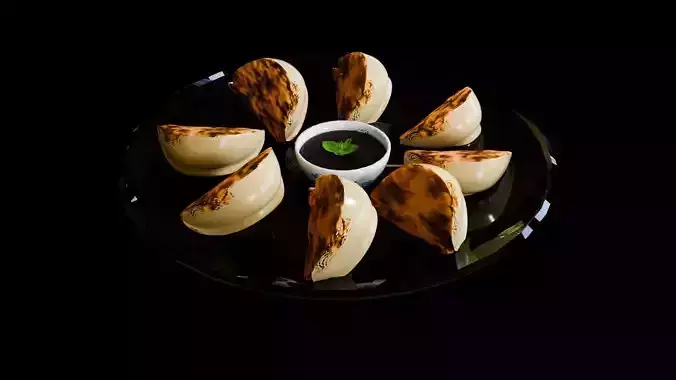 Asian food fried dumplings