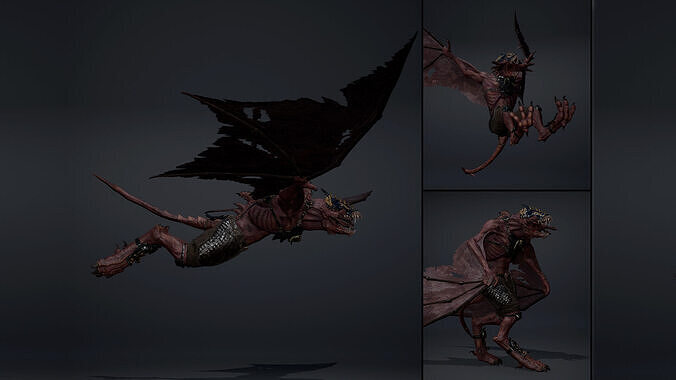 Venom Spearman Wing1 Low-poly 3D model