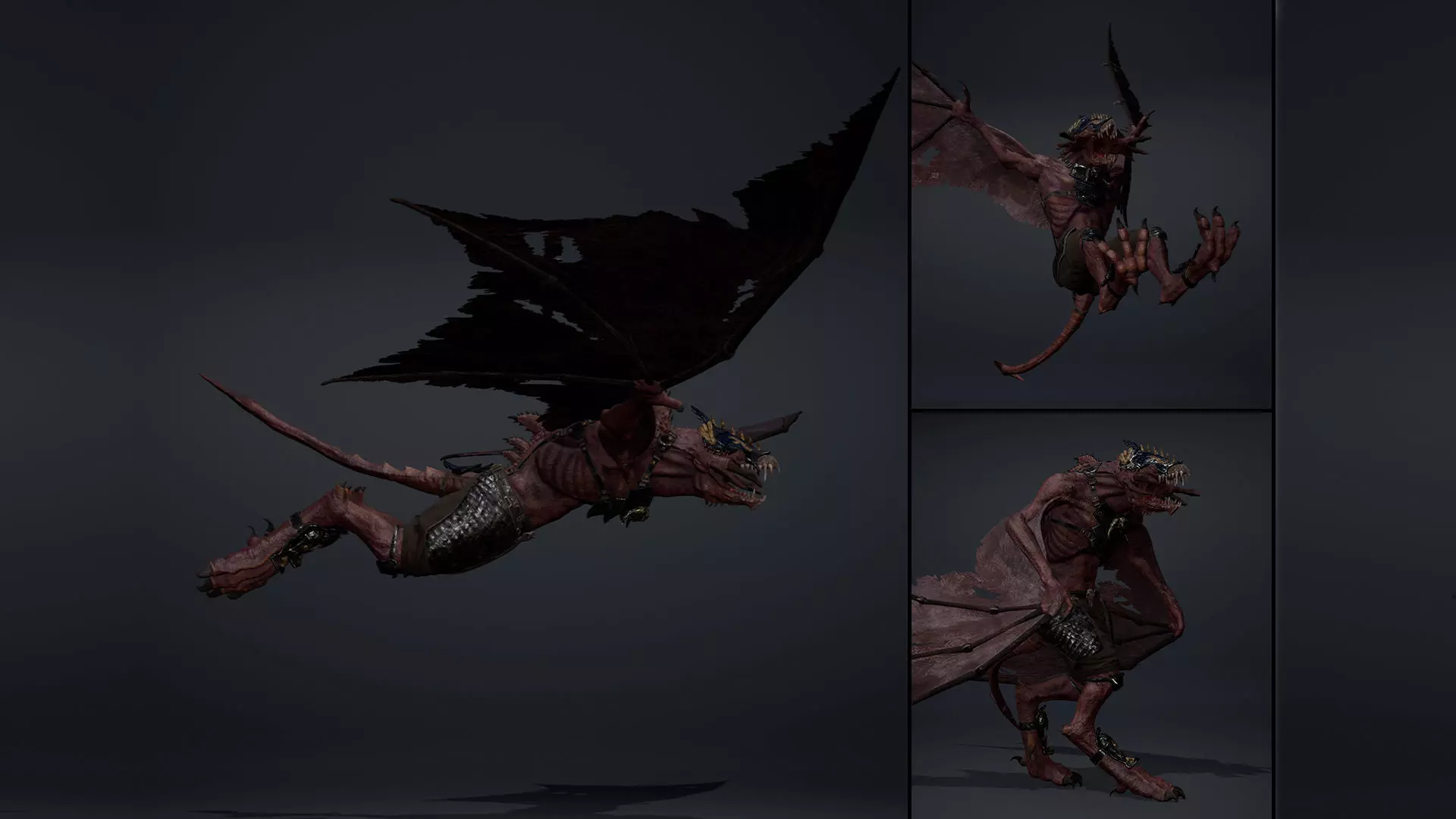 Venom Spearman Wing1 Low-poly 3D model