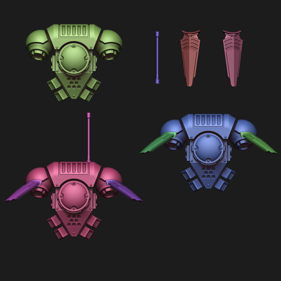 Free wing backpack Free 3D print model_1