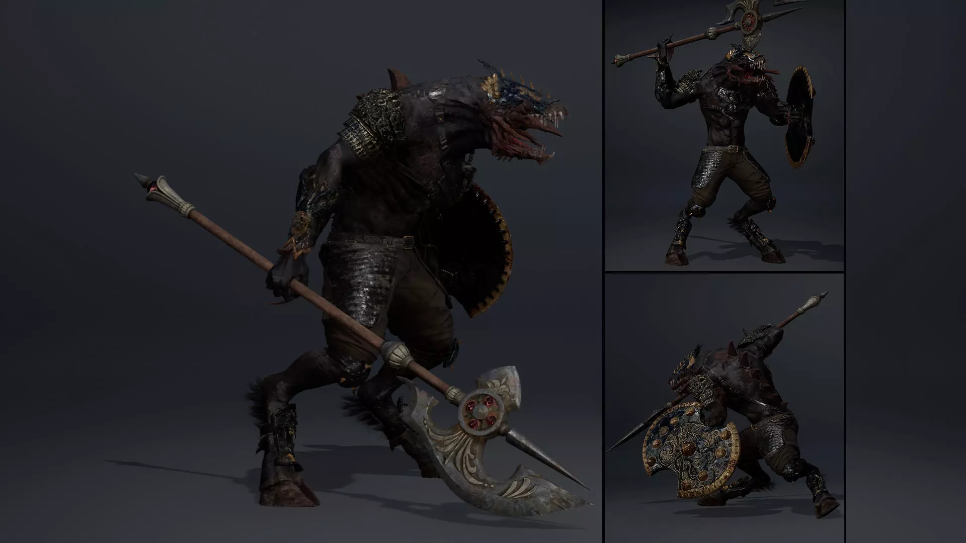 Venom Spearman Arm2 Brutal Low-poly 3D model