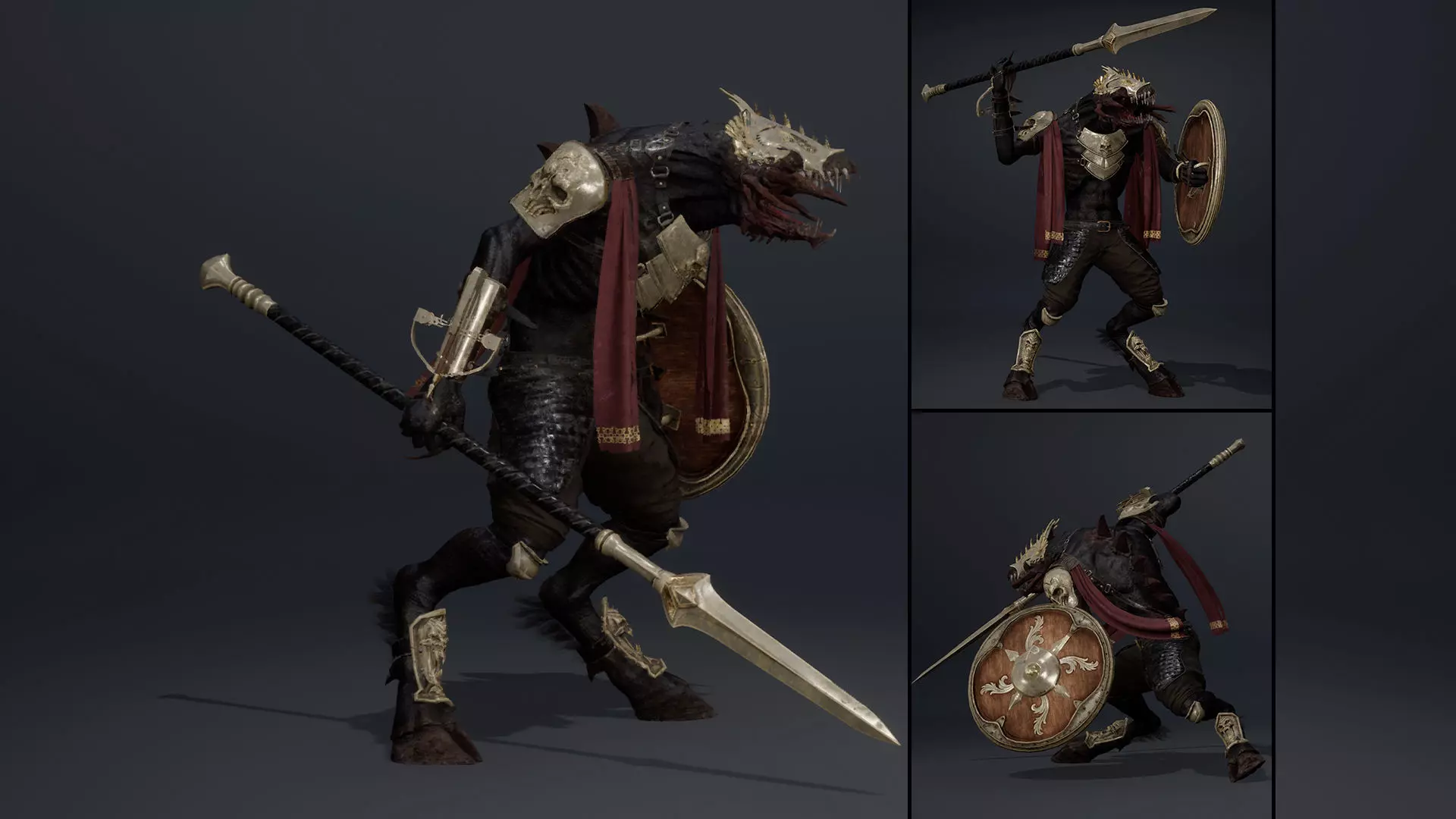 Venom Spearman Arm2 Low-poly 3D model
