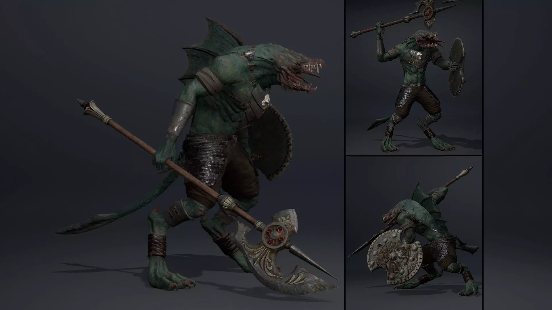 Venom Spearman Arm1 Brutal Low-poly 3D model