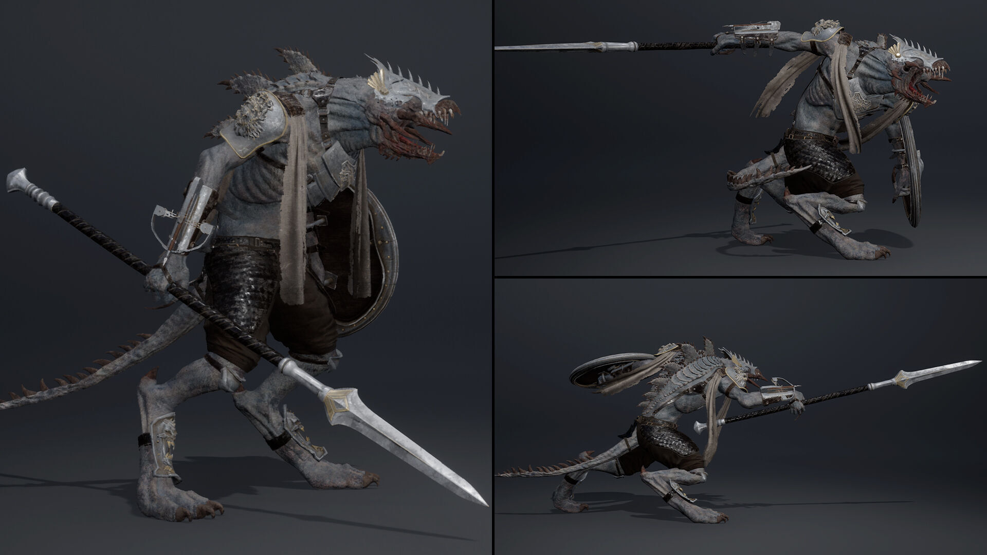 Venom Spearman Arm1 Low-poly 3D model_7