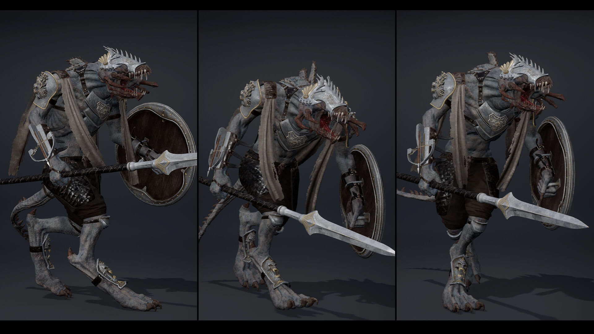 Venom Spearman Arm1 Low-poly 3D model_14