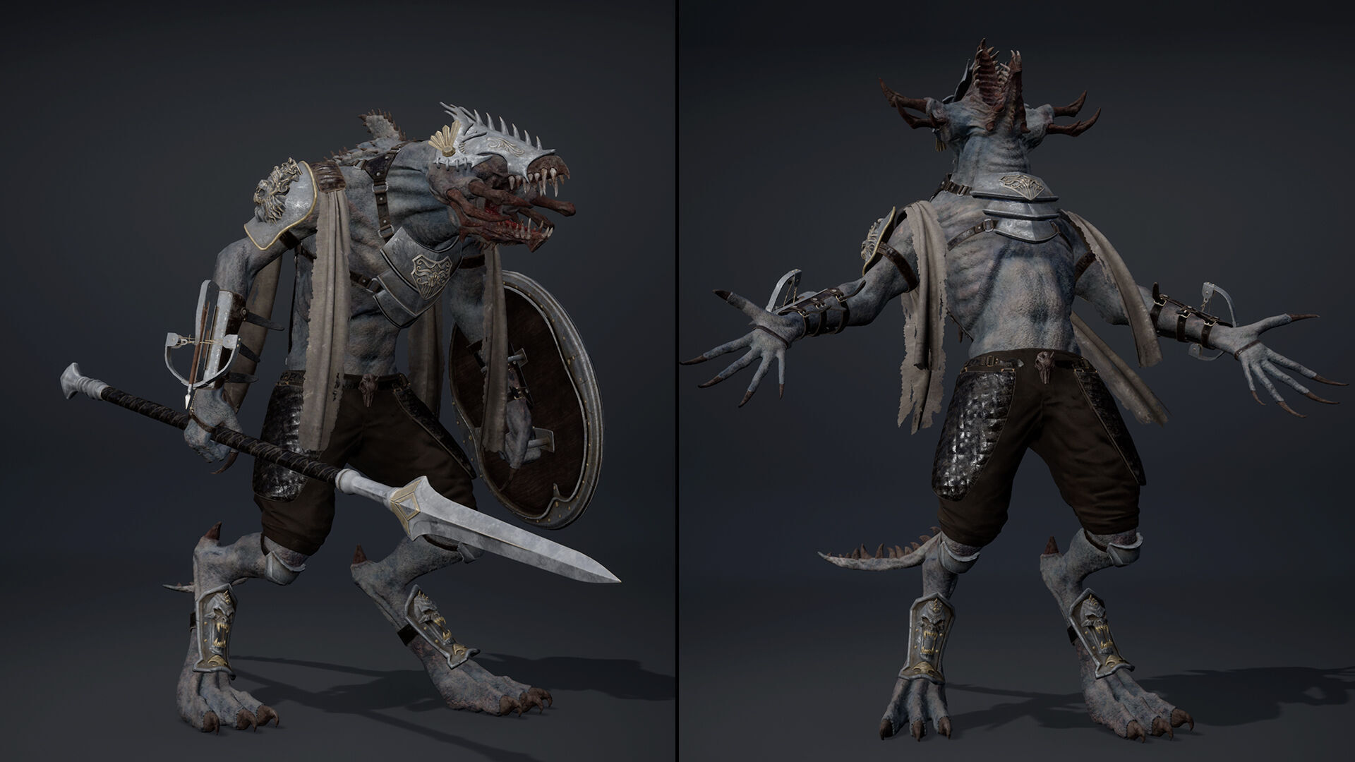 Venom Spearman Arm1 Low-poly 3D model_9