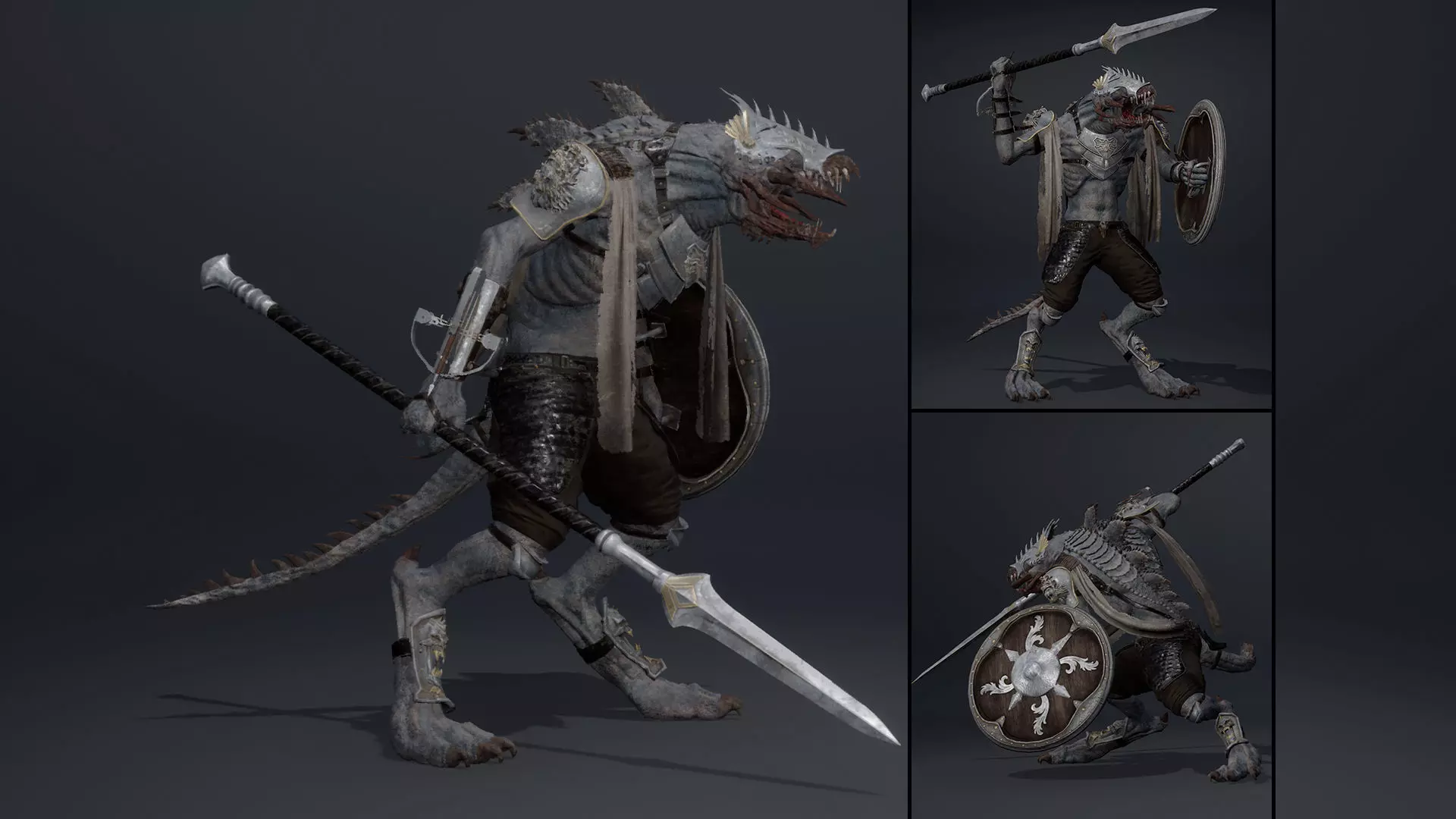 Venom Spearman Arm1 Low-poly 3D model_0