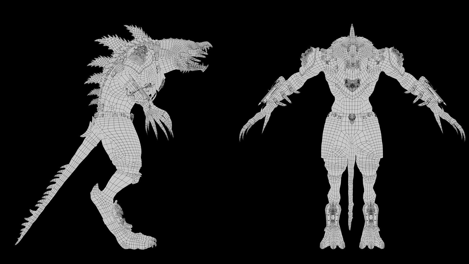 Venom Spearman Arm1 Low-poly 3D model_22