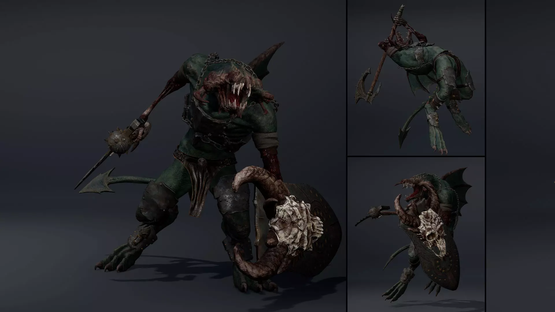 Venom Brutal Damaged Low-poly 3D model