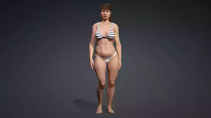 Realistic Beautiful Female 3D Model