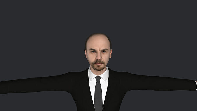 Vladimir Lenin Hyper Realistic Full Body  Rigged 3D Character 3D model