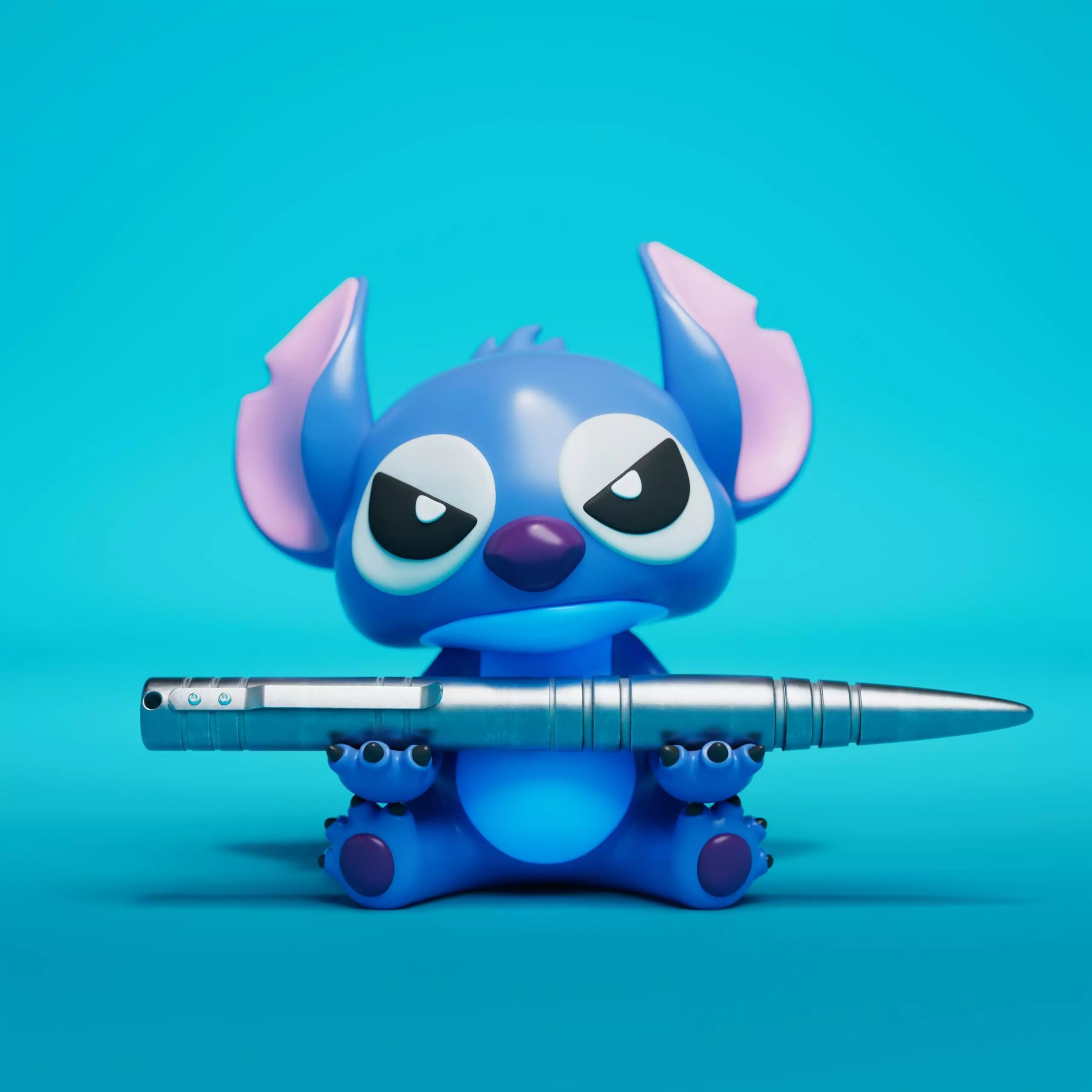 Stitch The Angry Pen Holder 3D print model