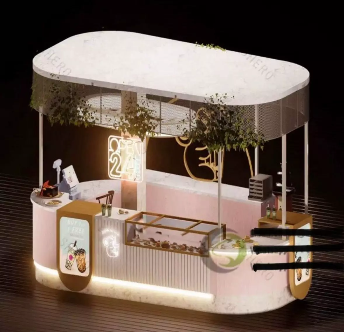 Shop Kiosk Stall 3D print model_0