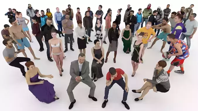 People pack poses scan 50 pieces vol 8 of 10