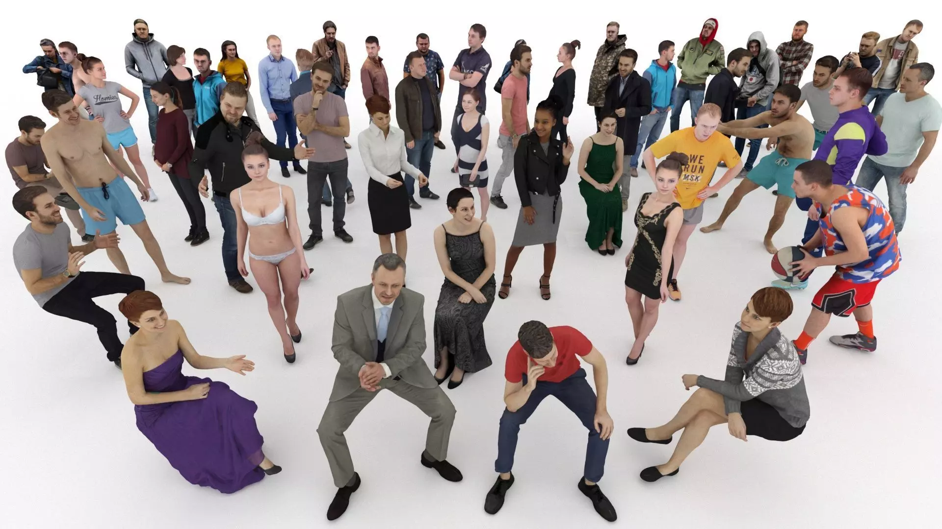 People pack poses scan 50 pieces vol 8 of 10 3D model