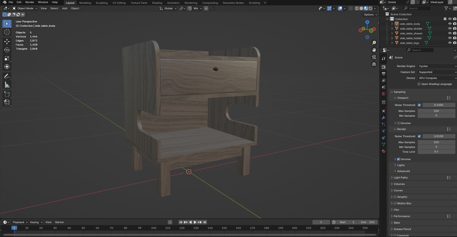 Side Table CG18 3D model_11