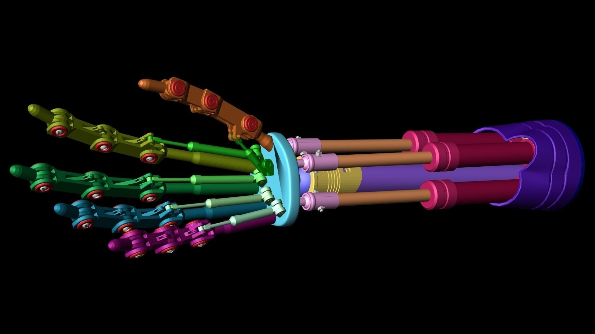 Terminator arm that works 3D print model_6