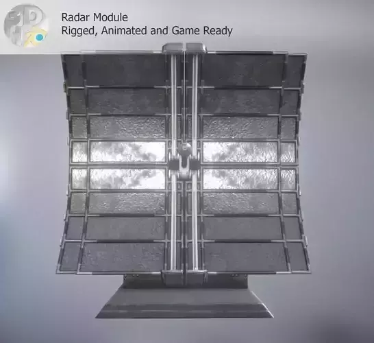 Radar Module Low-poly 3D model