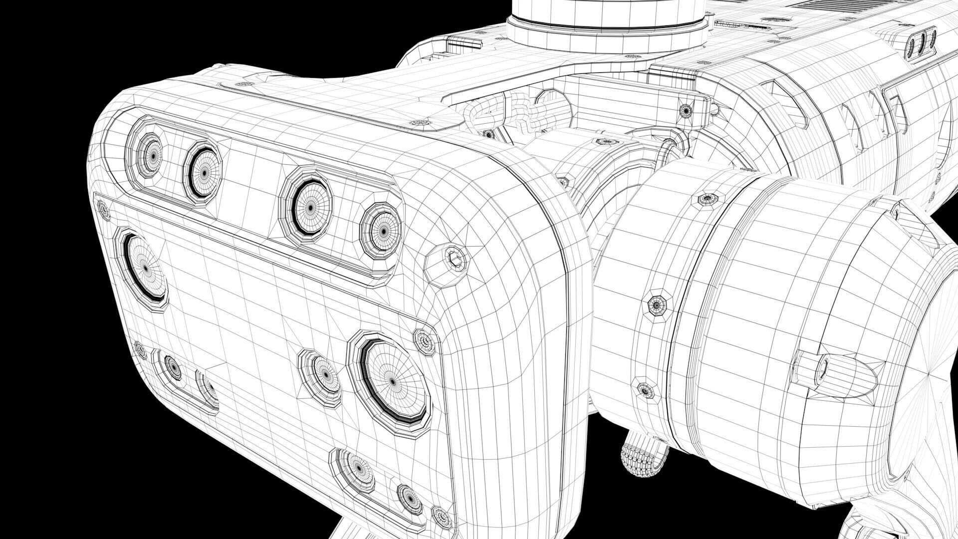 robot dog with manipulator 3D model_21