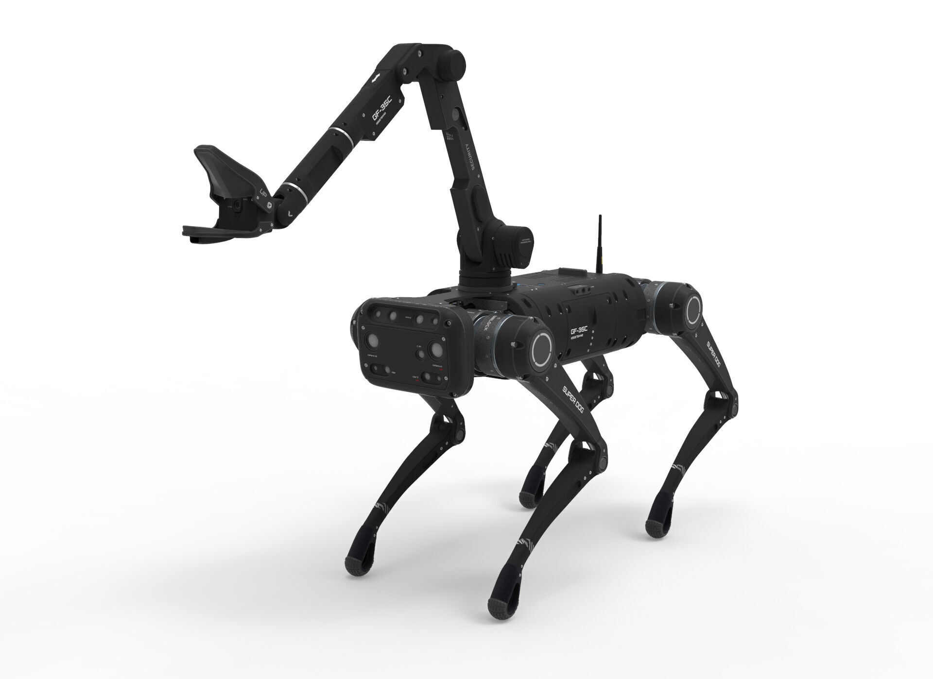 robot dog with manipulator 3D model_5