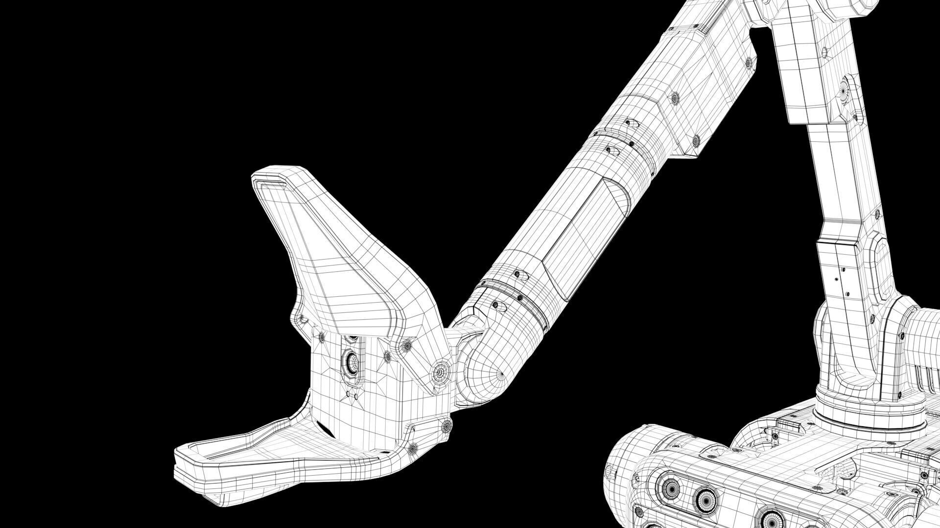 robot dog with manipulator 3D model_19