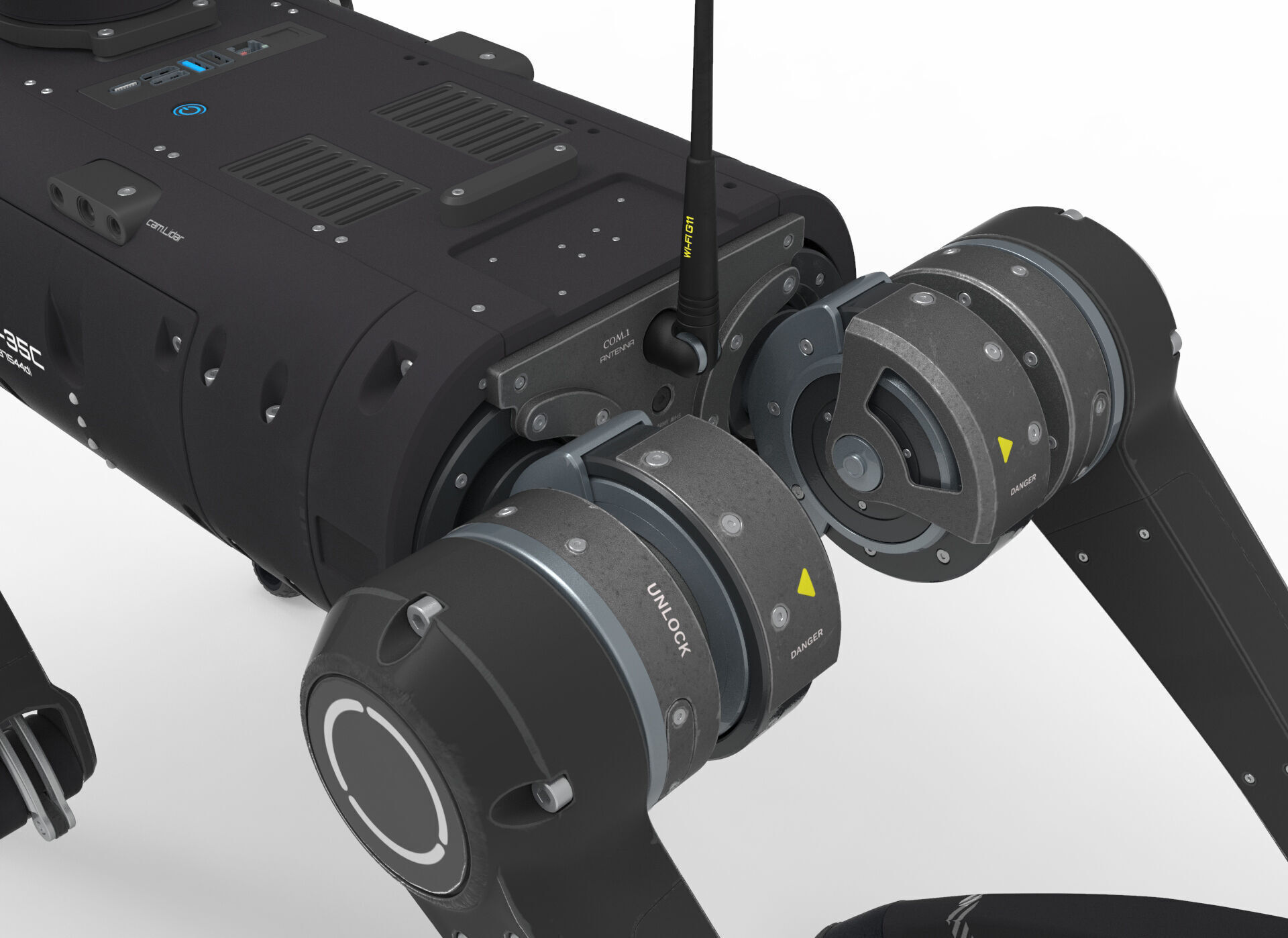 robot dog with manipulator 3D model_17