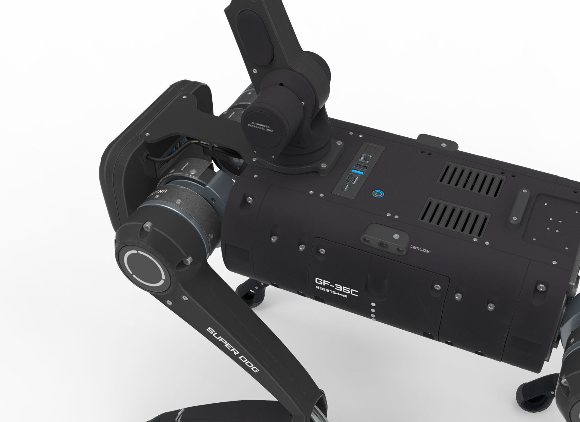 robot dog with manipulator 3D model_16