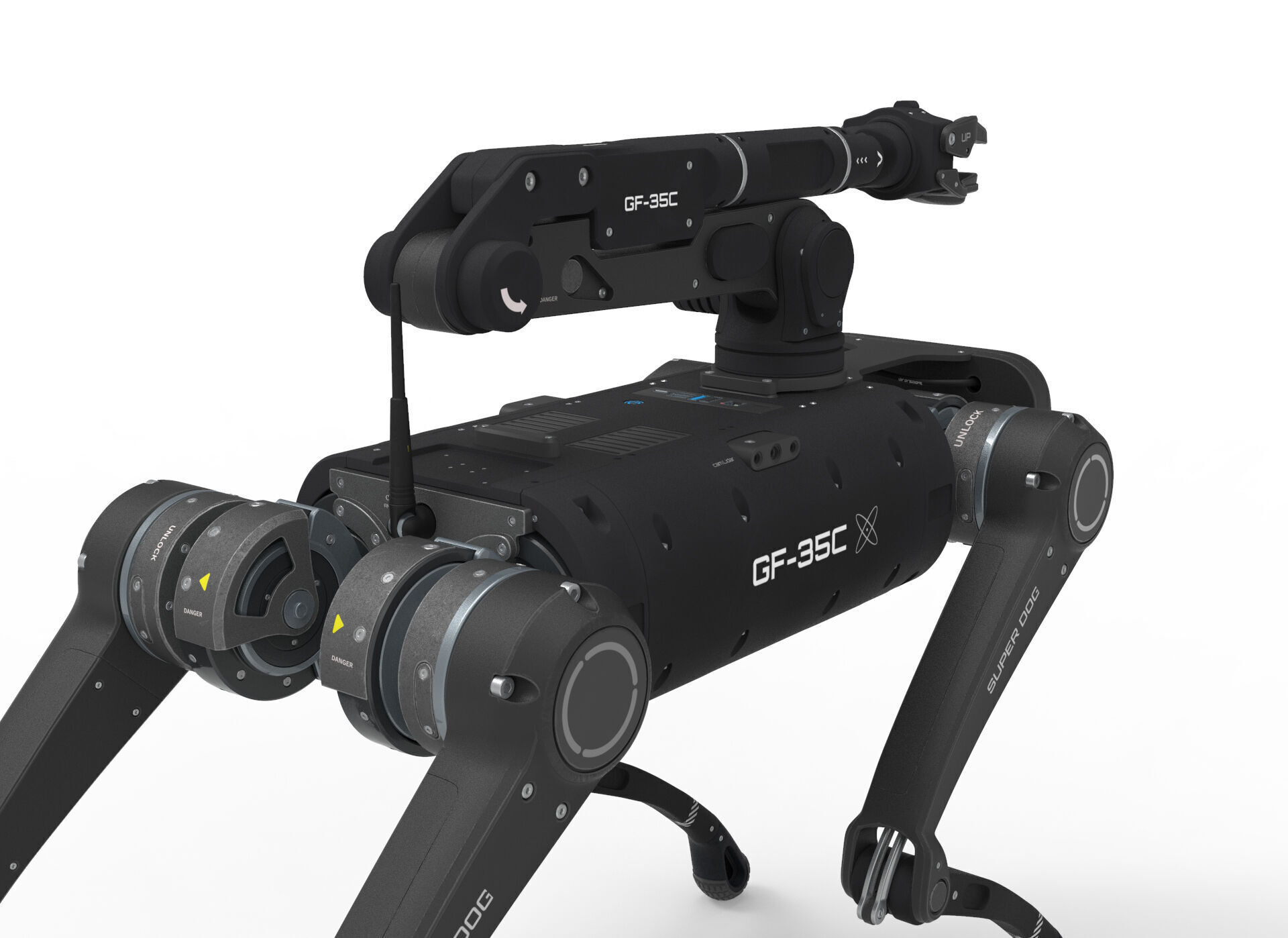 robot dog with manipulator 3D model_18