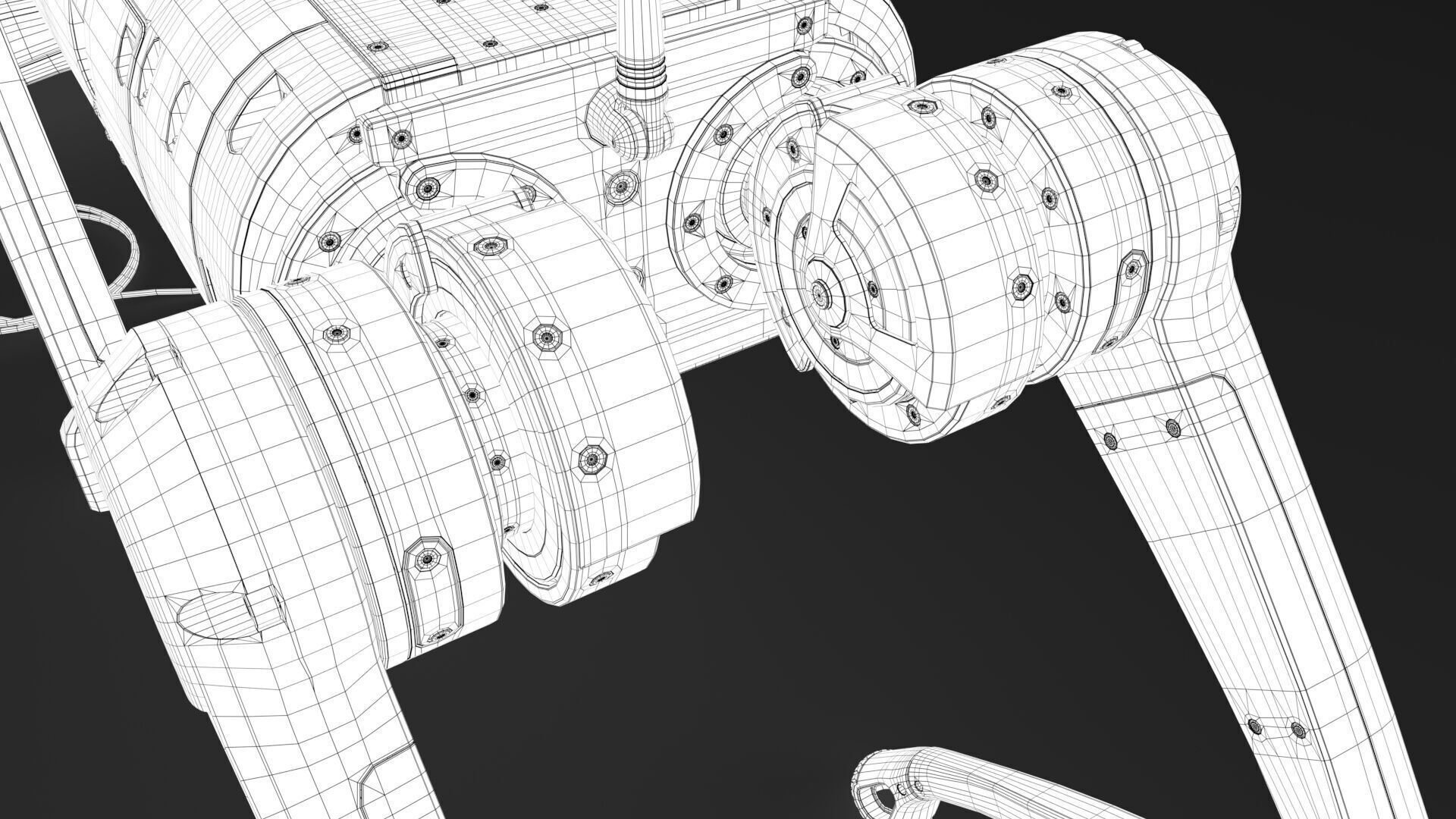 robot dog with manipulator 3D model_27