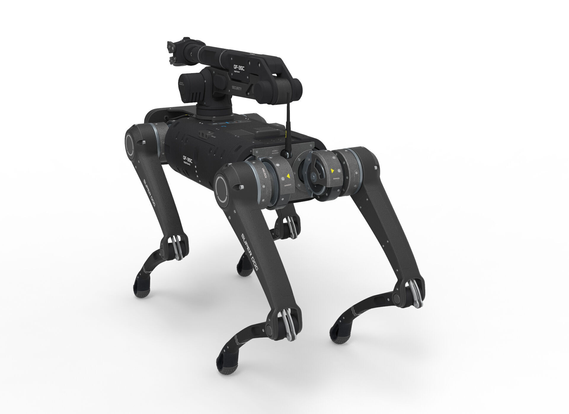 robot dog with manipulator 3D model_4