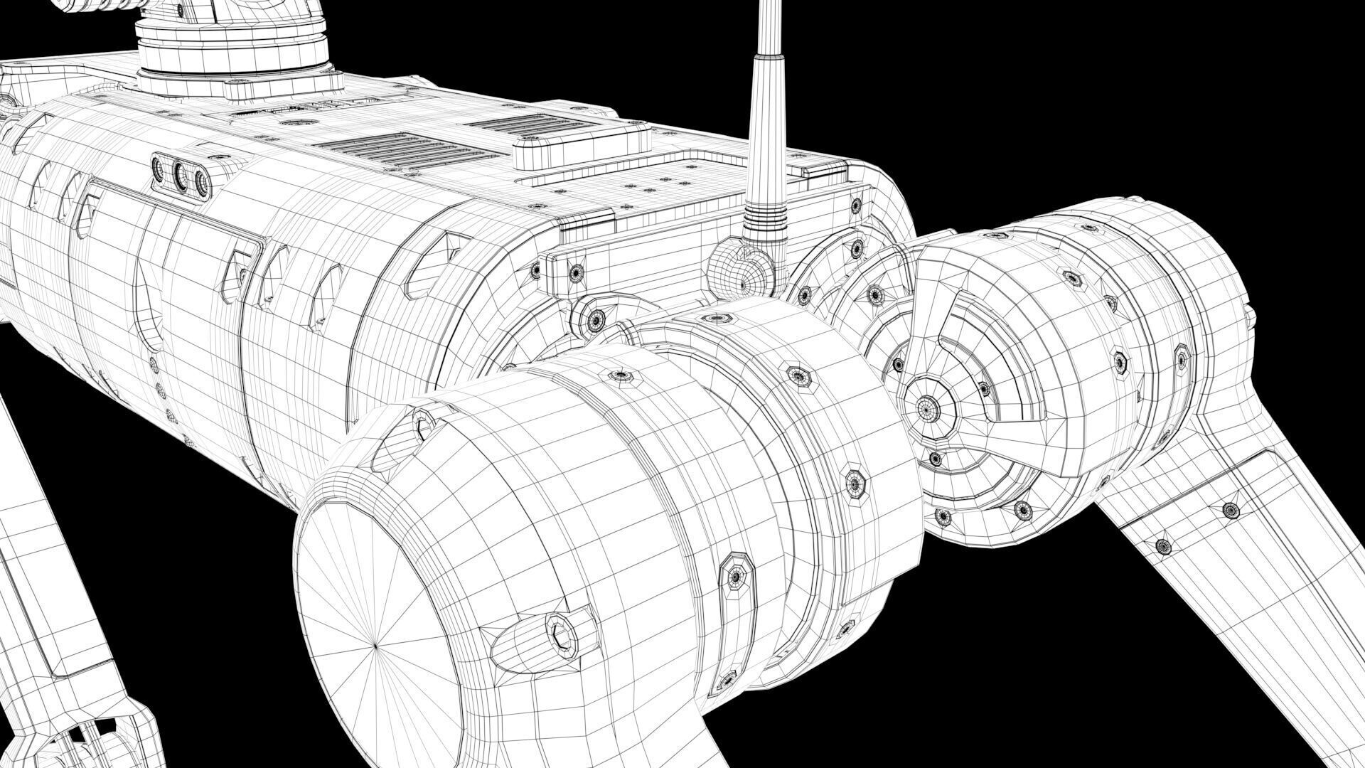 robot dog with manipulator 3D model_20