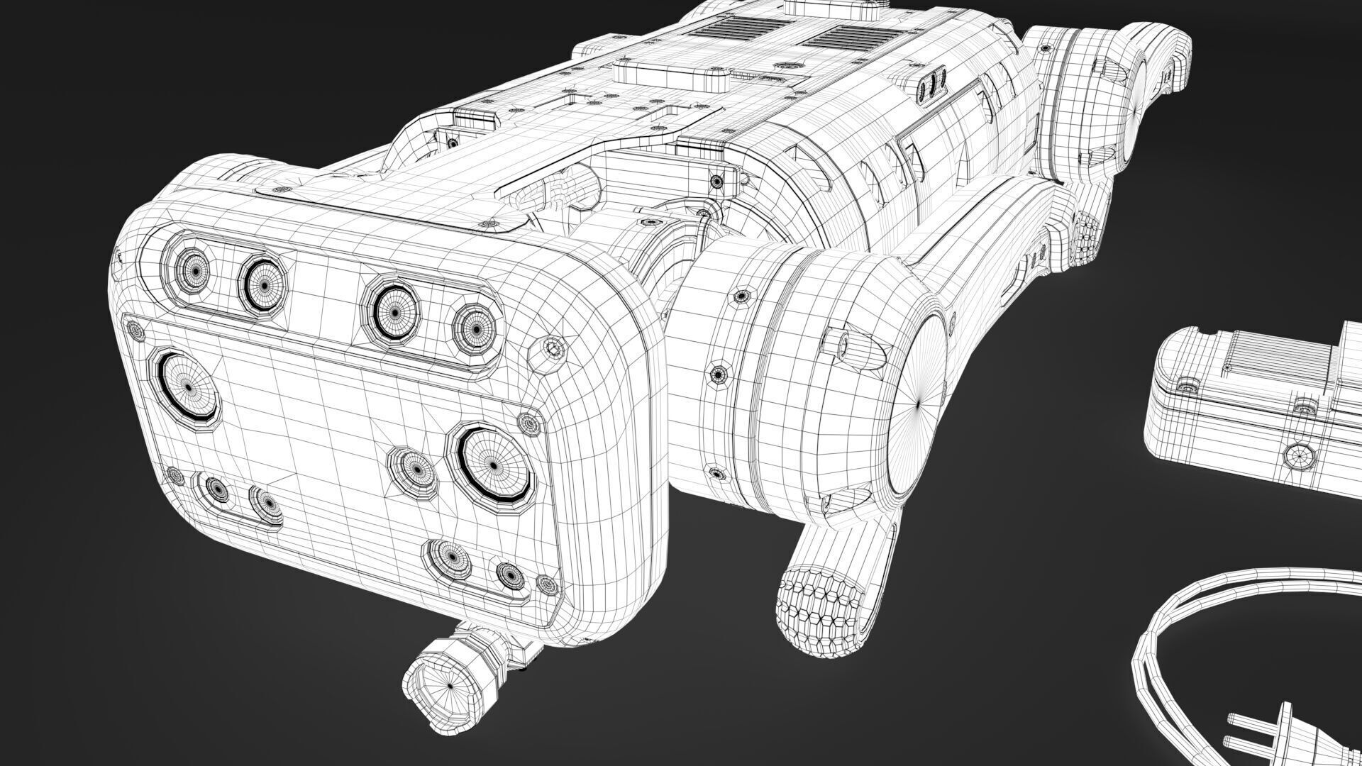 robot dog with manipulator 3D model_26