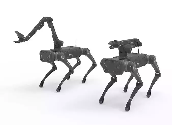 robot dog with manipulator 3D model