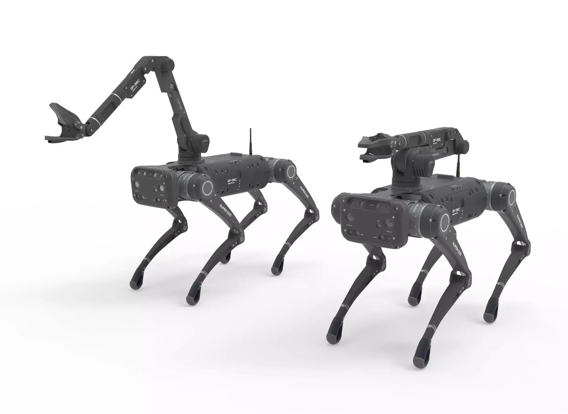robot dog with manipulator 3D model_0